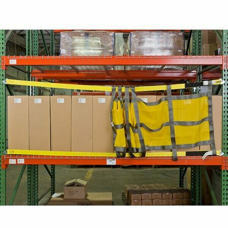 ADRIANS SAFETY SOLUTIONS 110 1/2in x 34in Sliding Pallet Rack Safety Net BN-RSN-110.5 387BNRSN1105